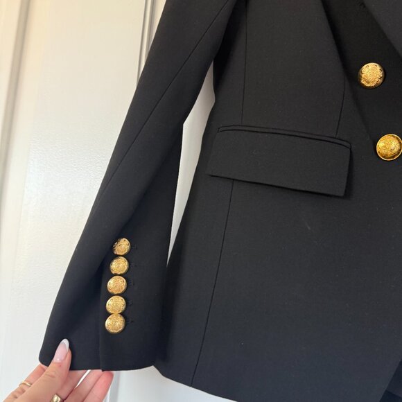 NWT Veronica Beard Miller Dickey Blazer Jacket In Black Double Breasted Sz 00 - Picture 7 of 9